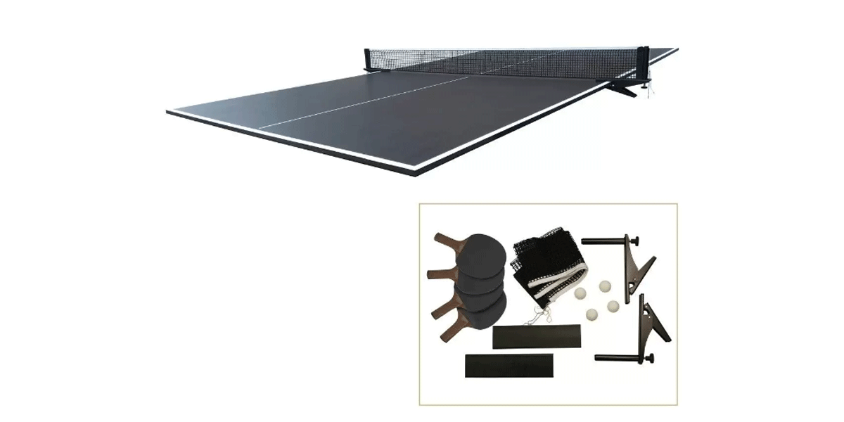 HB Home Black Tennis Table with Accessories