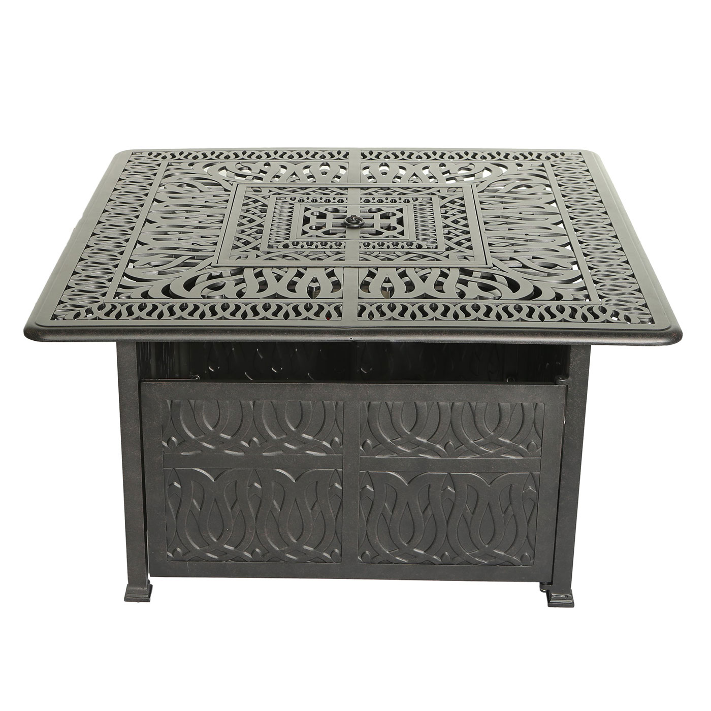 44" Square Chat Wrap Firepit Table (Classic) (Container Order Only)