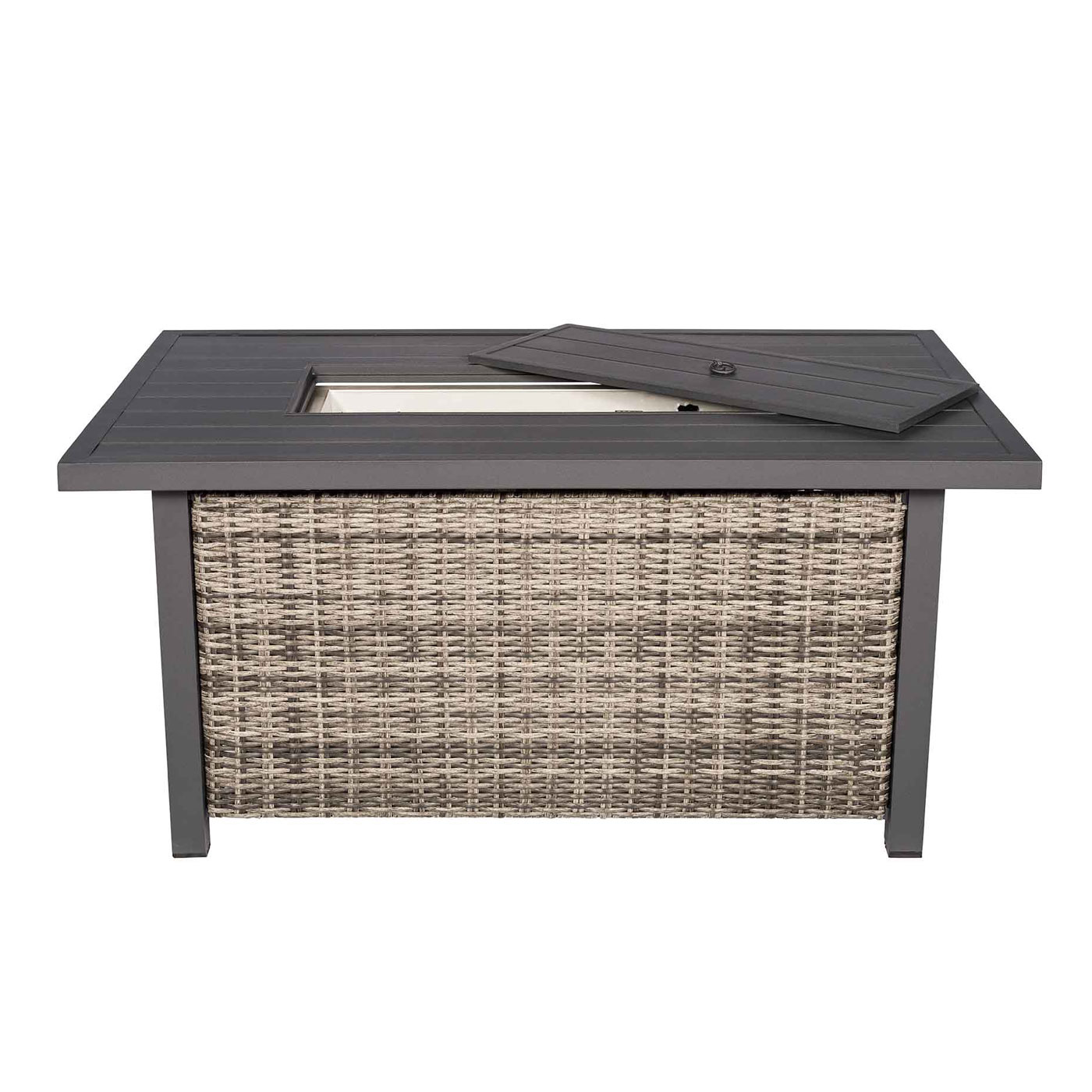 52" x 32" Rectangle Firepit Table Athena Dark