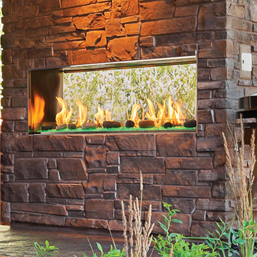 Lanai See-Through Gas Fireplace