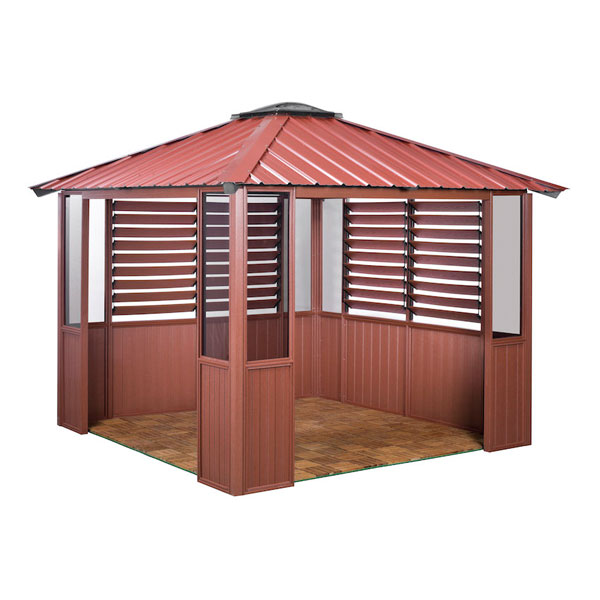 10 X 10 Deep Red Gazebo Wall Panels