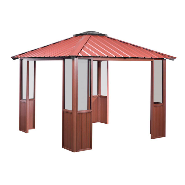 10 X 10 Deep Red Gazebo