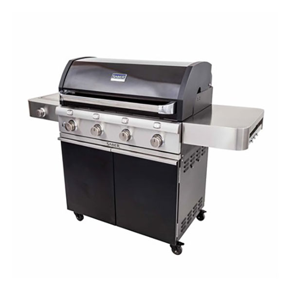 Deluxe Black 4-Burner Gas Grill