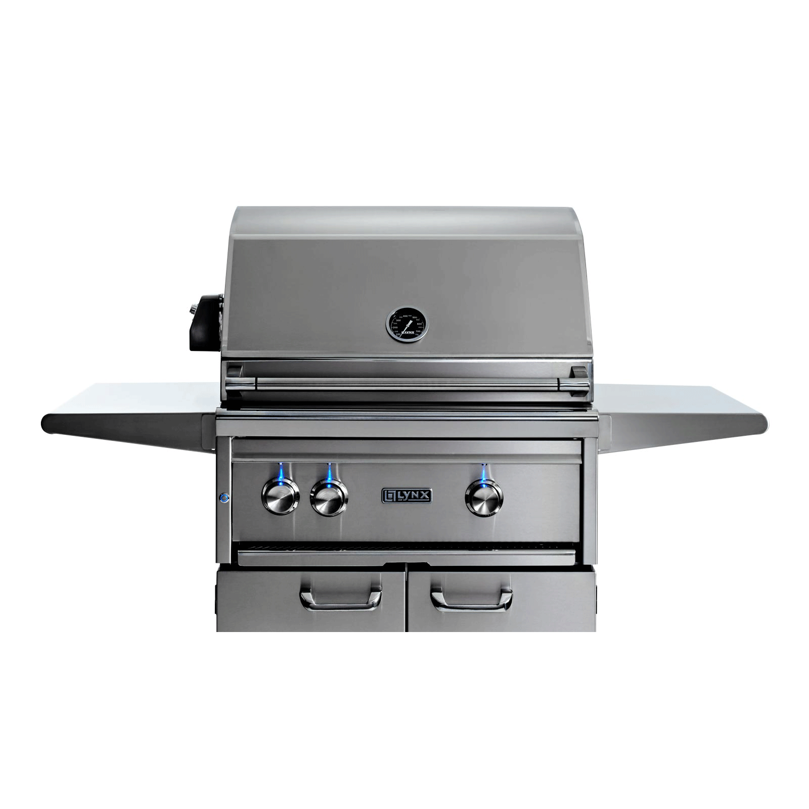 27 Inch Professional Freestanding Grill With 1 Trident Infrared Burner and 1 Ceramic Burner and Rotisserie (L27TRF)