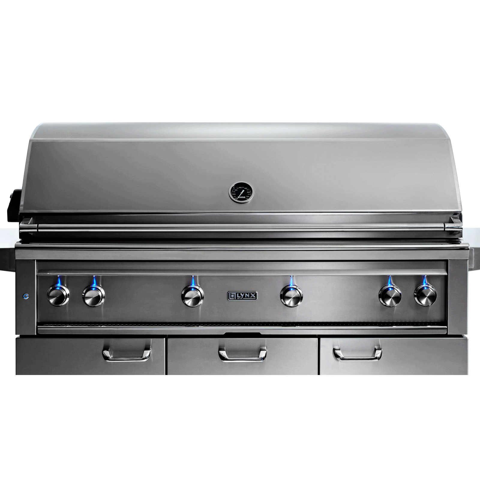 54 Inch Professional Freestanding Grill With 1 Trident Infrared Burner and 3 Ceramic Burners and Rotisserie (L54TRF)