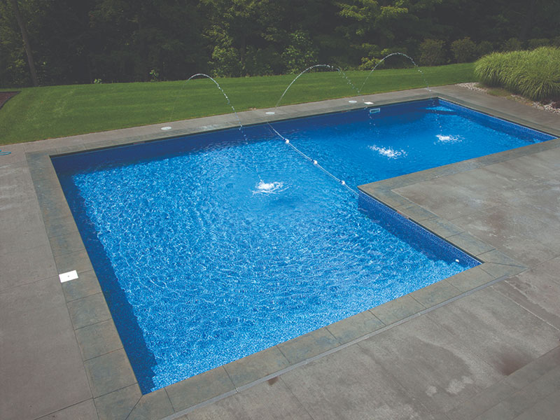 6in Radius 90° Rectangle Pool Design